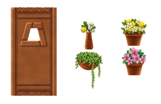 Objets et décorations du biome Terre