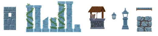 Objets et décorations du biome Roche